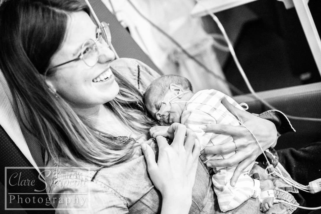 Photoshoot of Bristol mother cuddle with son at hospital