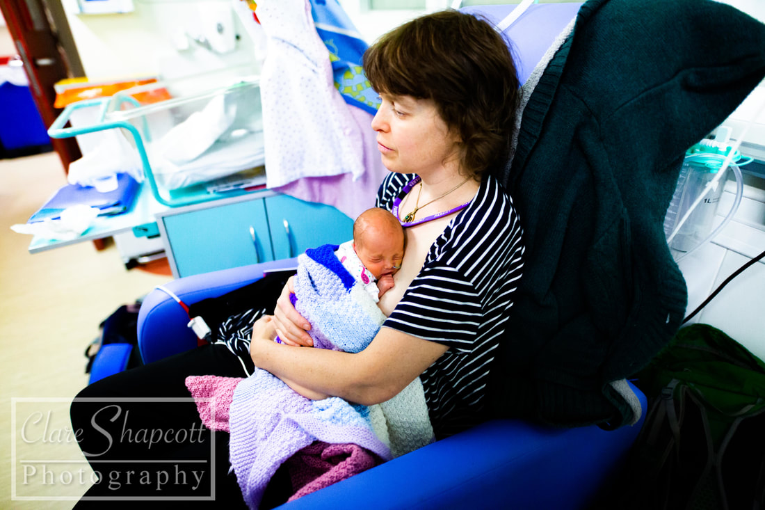 Photograph of a newborn NICU baby in Southmead Hospital, Bristol