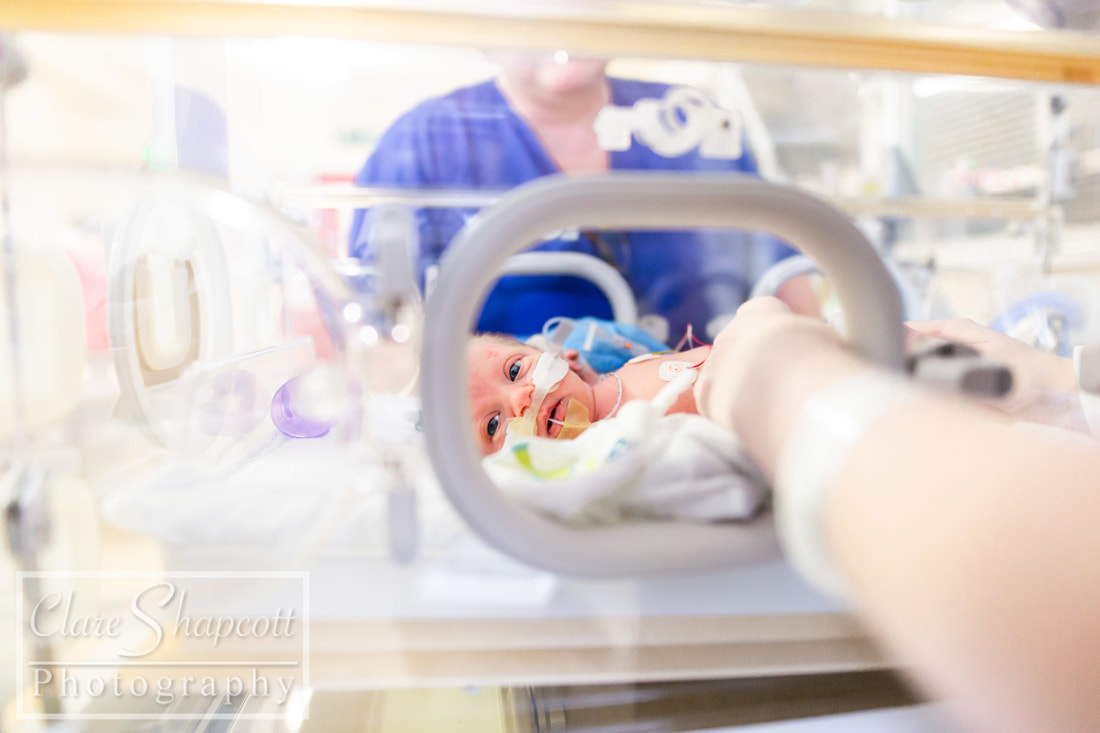 Premature Newborn baby in Southmead NICU, Bristol.