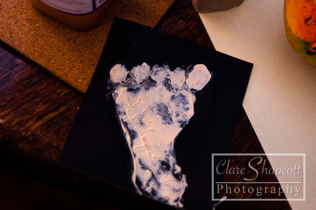 Halloween baby footprint Bristol Newborn Photographer